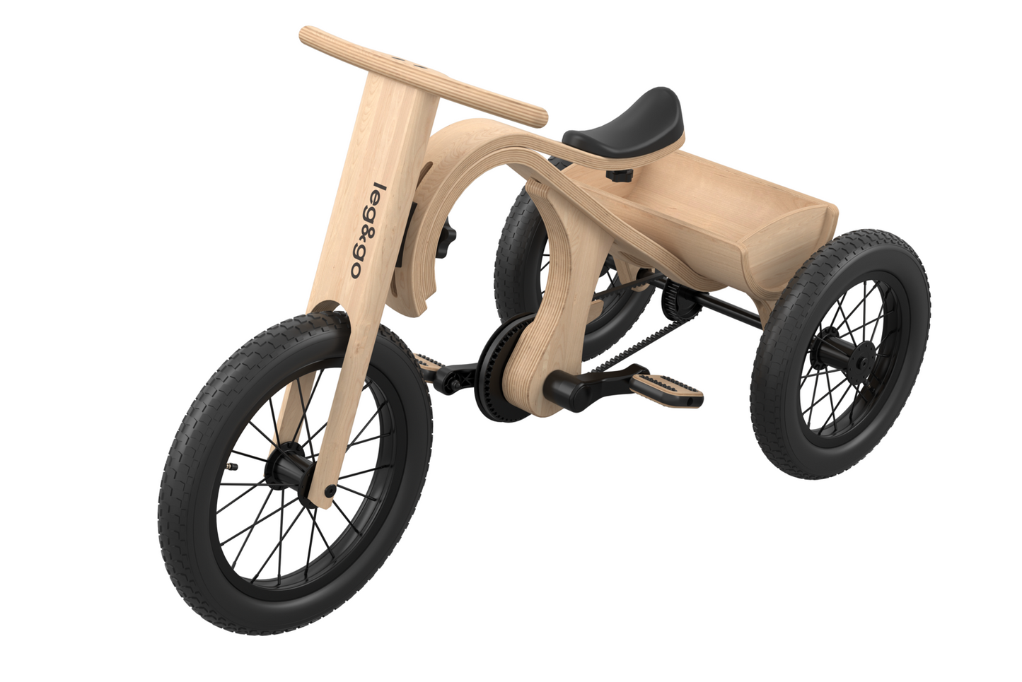 leg&go Tricycle Add-on, 2-4 Years, 14”/12”